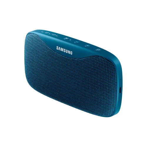 Image of Samsung Level Box Slim EO-SG930CLEGIN Water Resistant Pocket Sized Bluetooth Speaker (Blue)