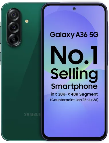 Image of Samsung Galaxy A36 5G (Dark Green, 128 GB) (8 GB RAM)