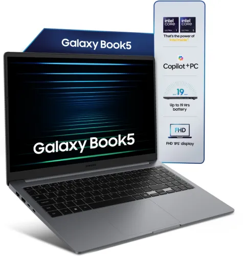 Image of Samsung Galaxy Book5 AI Metal Intel Core Ultra 5 225U - (16 GB/512 GB SSD/Windows 11 Home) NP750XHD Thin and Light Lapto