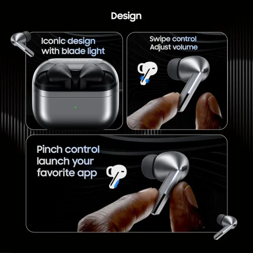 Image of Samsung Galaxy Buds3 Pro Wireless Earbuds, Powered by Galaxy AI, IP57, Active Noise Cancellation, Adaptive Noise Control