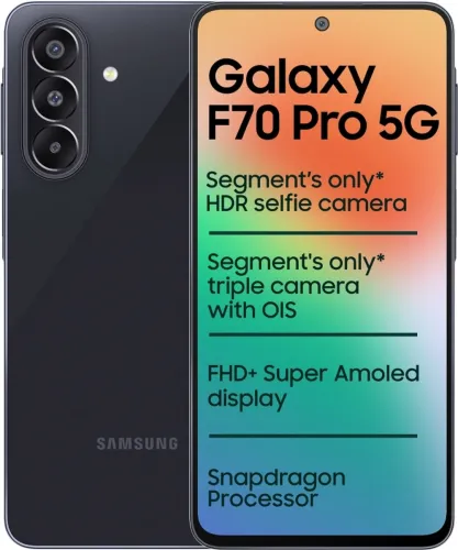 Image of Samsung Galaxy F70 Pro 5G (Alpha Black, 128 GB) (6 GB RAM)