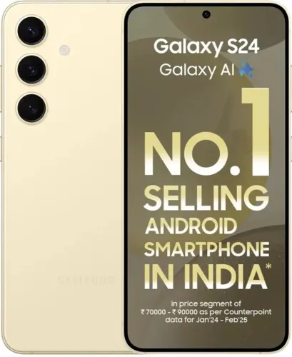 Image of Samsung Galaxy S24 Exynos 5G (Amber Yellow, 256 GB) (8 GB RAM)