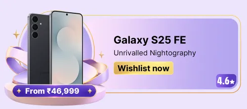 Image of Samsung Galaxy S25 FE @ ₹46,999 on Flipkart Big Billion Days Sale