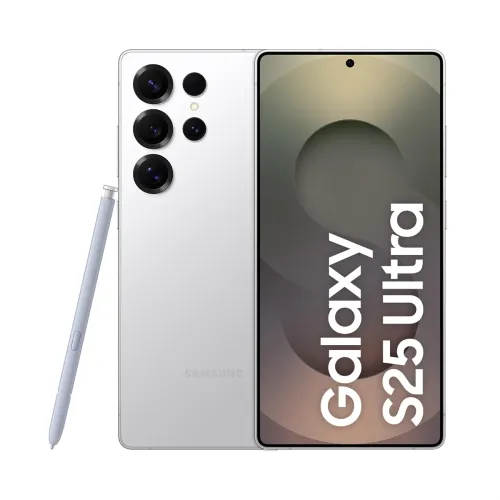 Image of Samsung Galaxy S25 Ultra 5G AI Smartphone (Titanium Whitesilver, 12GB RAM, 256GB Storage), 200MP Camera