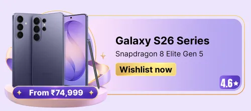 Image of Samsung Galaxy S26 Series From ₹74,999 on Flipkart Big Billion Days Sale