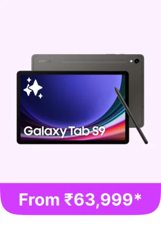 Image of Samsung Galaxy Tab S9 From ₹63,999 on Flipkart Big Billion Days Sale