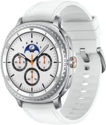 Samsung Galaxy Watch8 Classic (46mm Bluetooth) (White Strap, Large)