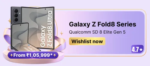 Image of Samsung Galaxy Z Fold8 5G @ ₹1,05,999 on Flipkart Big Billion Days Sale