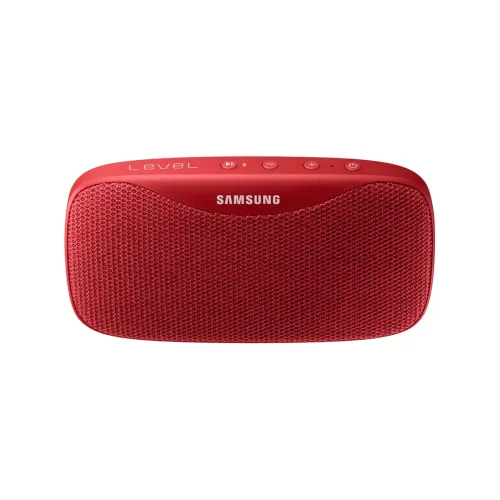 Image of Samsung Level Box Slim EO-SG930CLEGIN Water Resistant Pocket Sized Bluetooth Speaker (Red)