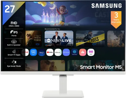 Image of Samsung M5 68.58 cm (27 inch) Full HD LED Backlit IPS Panel with In-built