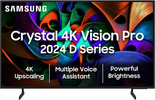 Image of SAMSUNG New D Series Brighter Crystal 4K Vision Pro (2024 Edition) 138 cm (55 inch) Ultra HD (4K) LED Smart Tizen TV wit