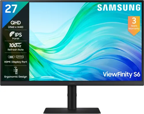 Image of Samsung ViewFinity S6 27-inch Quad HD IPS Monitor 100Hz