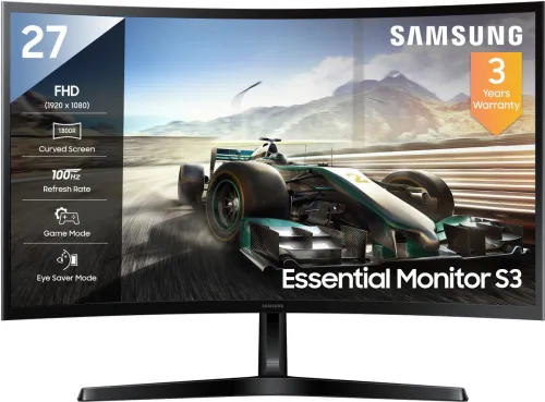 Image of Samsung S3 Curved 68.4 cm (27 inch) Curved Full HD LED Backlit VA Panel