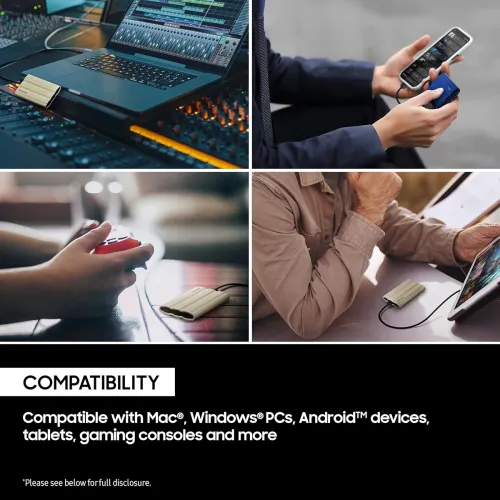 Image of Samsung T7 Shield Portable SSD 1TB, USB 3.2 Gen2 External SSD, Up to 1,050MB/s, Rugged