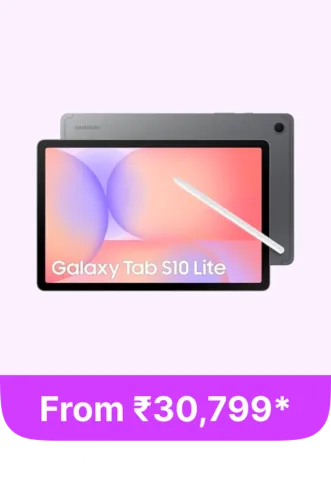 Image of samsung tab s10 galaxy lite @ ₹30,799 on Flipkart’s Big Billion Days Sale