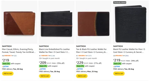 Image of Samtroh Men's Wallets at minimum 77% Discount