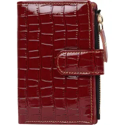 SAMTROH PU Leather Wallet for Women (Red Cherry)