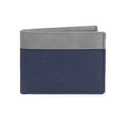 SAMTROH White & Blue PU Leather Wallet Men