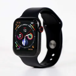 SAMZHE Full Touch Smart Watch with SPO2, Heart Rate, BP, Fitness and Sports Tracking, Black (Model: MST-381-1)