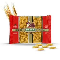 San Remo Fusilli Pasta 500g | Healthy No Maida | Durum Wheat Semolina | Spiral Shape | Holds Sauces, Cheese & Vegetables | Vegan