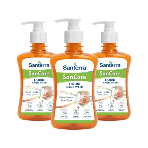 Image of SanCare Liquid Hand Wash 250 Grams (Pack of 3) with pH Balanced Formula | Gentle Daily Hand Wash Soap for Clean & Soft H