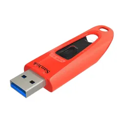 SANDISK Ultra 64GB, USB 3.0, Flash Drive, Upto 130MB/s R, Pendrive, Red, 5Y Warranty (SDCZ48-064G-U46R)