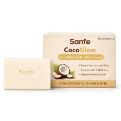 Sanfe CocoGlow Soap for Cleansing & Moisturizing | Coconut Oil & Shea Butter