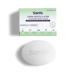 Sanfe Dark Spots & Acne Clearing Body Soap | Prevents Body Acne, Bumpy Skin & Fades Dark Spots | Salicylic Acid 2% W/W, 