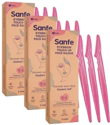 Sanfe Eyebrow touch up Hair Removing Face Razor, Po3