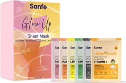 Sanfe Instant Depigmentation Pack of 6 sheet Mask | For radiant & glowing skin (150 g)