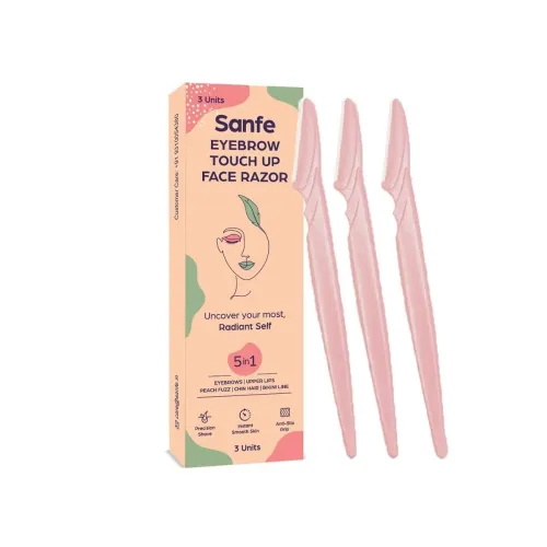 Image of Sanfe Reusable Eyebrow Touch Up Hair Removing Face Razor Pack of 3
