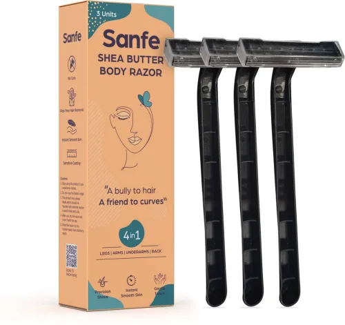 Image of Sanfe Shea Butter Body Razor for Womens Pack of 3