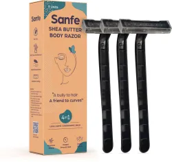 Sanfe Shea Butter Body Razor for Womens Pack of 3