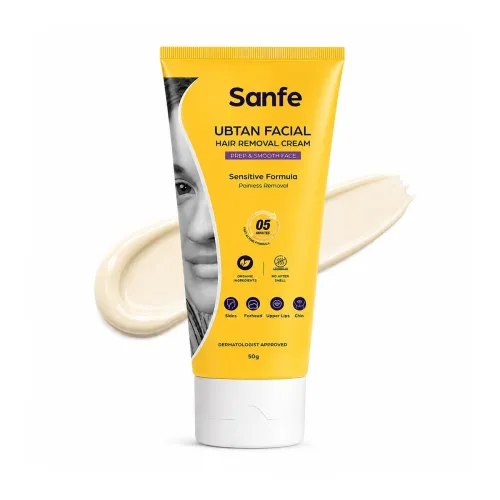 Image of Sanfe Ubtan Facial Hair Removal Cream for Women, 50g
