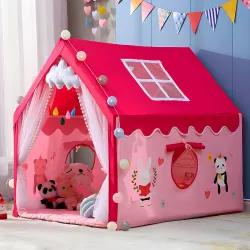 SANGANI Kids Play Tent House for 3-13 Year Girls&Boys Multi Color. (Queen Pink), Tent House Theme