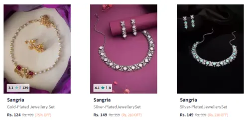 Image of Sangaria Women's Jewellery Set Starting at ₹124
