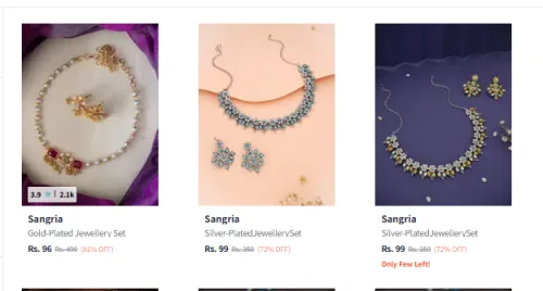 Image of Sangria Jewellery Set from ₹96