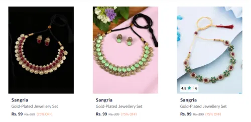 Image of Sangria Jewellery Set Starting @ ₹99