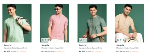 Image of Sangria Men's Shirts starting @ ₹309
