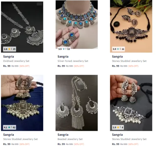 Image of Sangria Women's Jewellery Set Starting at ₹99