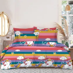 SANJEET Cotton King Flat 260 TC Printed Bedsheet 