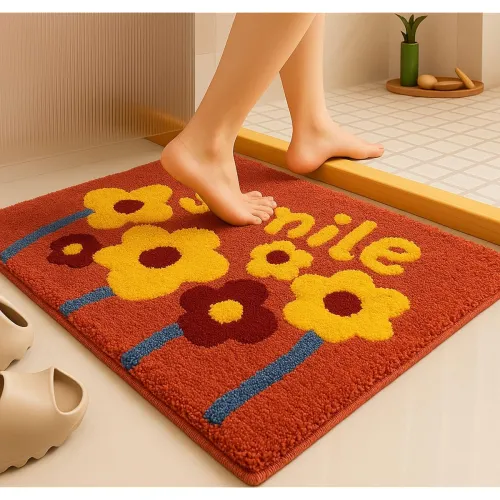 Image of SANMARINO Luxurious 2000 GSM Microfiber Bath Mat | Super Soft, Thick & Fluffy