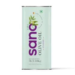 Sano Classic Olive Oil 5 Litre | Ideal for All Indian and Western Cuisines | Perfect for Cooking, Frying, Roasting, Grilling, and Baking | Versatile Cooking Oil