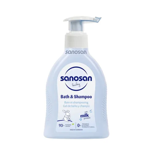 Image of Sanosan bath & shampoo Hydrolysed Milk Protein Formula Daily Head To Toe Milky