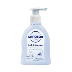 Sanosan bath & shampoo Hydrolysed Milk Protein Formula Daily Head To Toe Milky