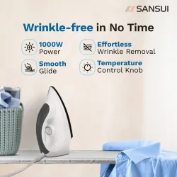 Sansui Magic 1000 W Dry Iron  (Grey, White).