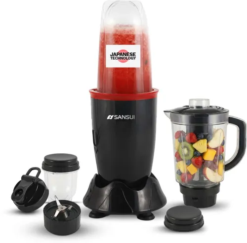 Image of Sansui Plus 400 W Mixer Blender (MAX GRIND | 3 Jars | Black, Red)