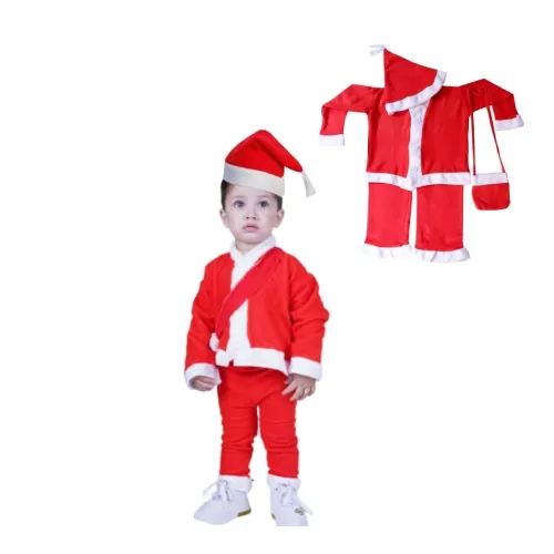 Image of Santa Claus Christmas Costume Dress for Kids