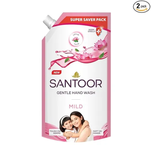 Image of Santoor Mild & Gentle Lotus & Tulsi Hand Wash (650ml)