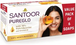 Santoor PureGlo Glycerine Bathing Bar Soap 